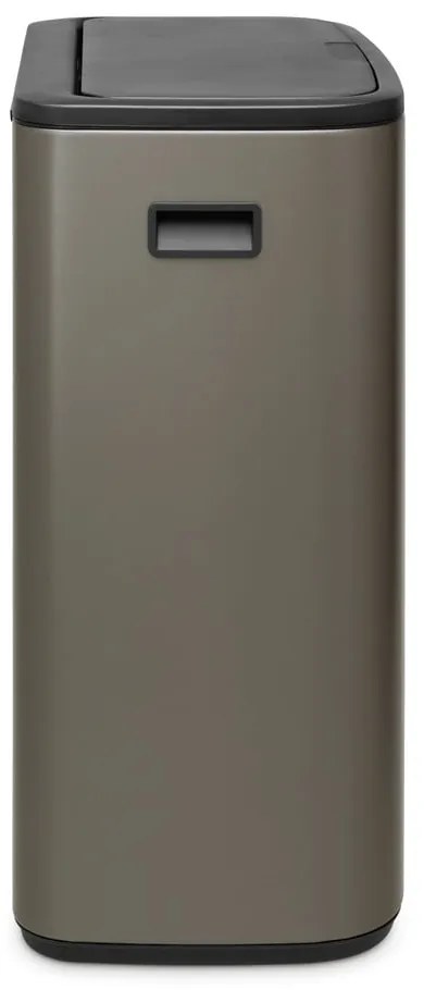 Сиво стоманено кошче за боклук, отваряне с докосване 60 l Bo Touch Bin – Brabantia