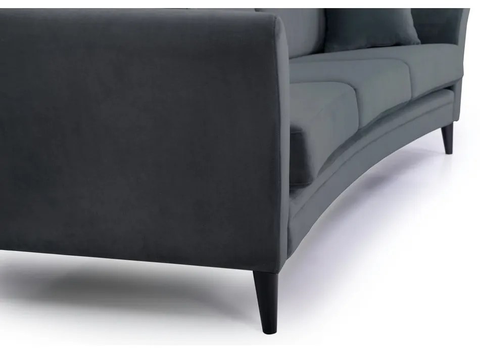 Сив кадифен диван 237 см Eden - Scandic