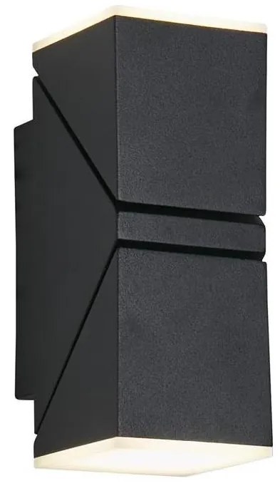 Searchlight 36170BK - LED външен стенен осветител MONTANA 2xLED/6W/230V IP44