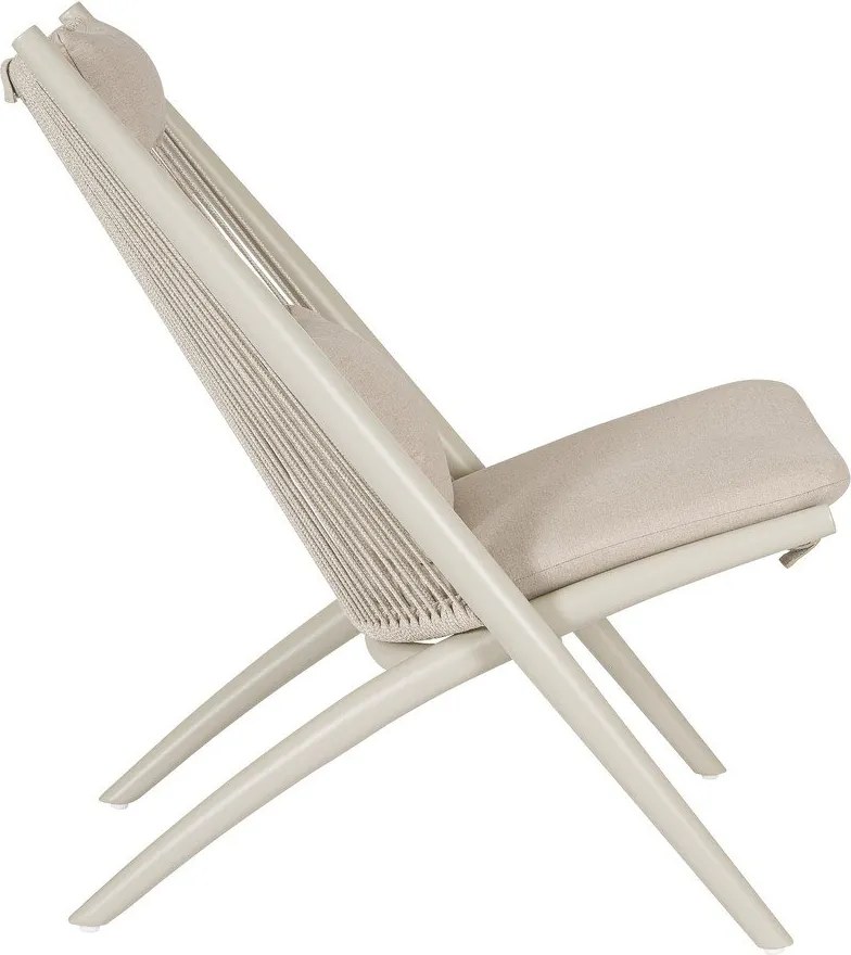 Бежов метален градински стол Aloha – Bizzotto