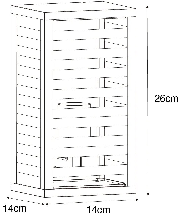 Модерна външна стенна лампа черна 26 см IP44 - Reims