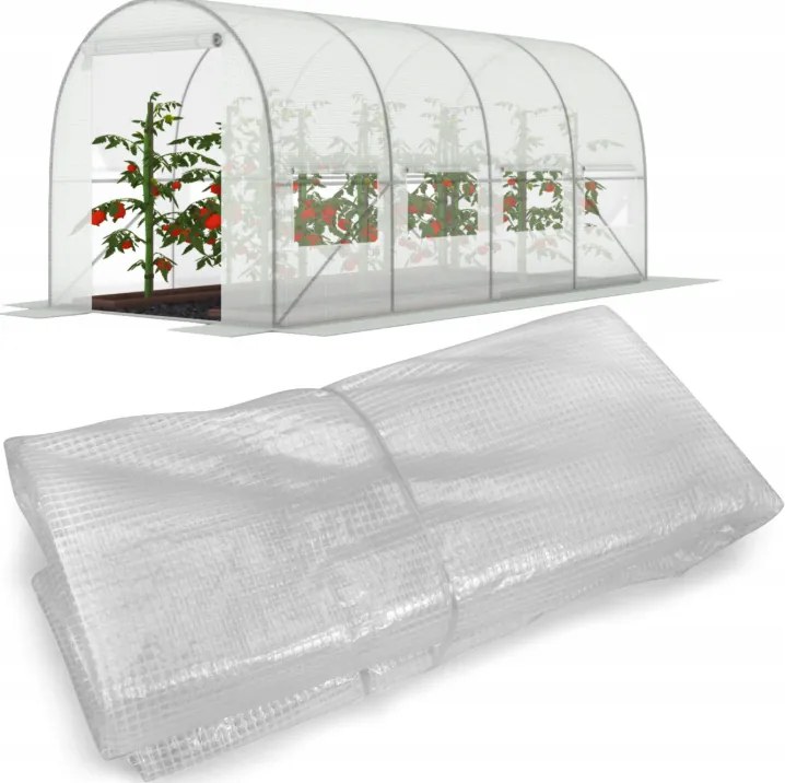 Бяло резервно фолио за кутия с фолио 4 x 6 x 2,25 м
