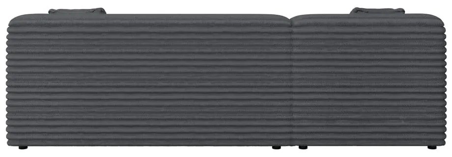 Тъмносив ъглов диван от рипсено кадифе (ляв ъгъл) Martin – Ropez