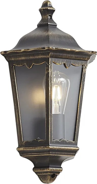 Класически външен стенен фенер златен IP44 - Havana Half