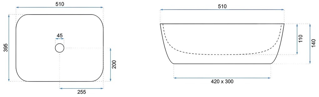 Умивалник за плот Rea Freja Travertine Matt