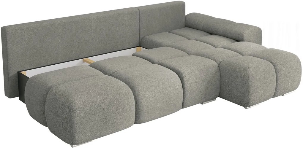 Ъглов диван Bestii-Антрацит-Десен