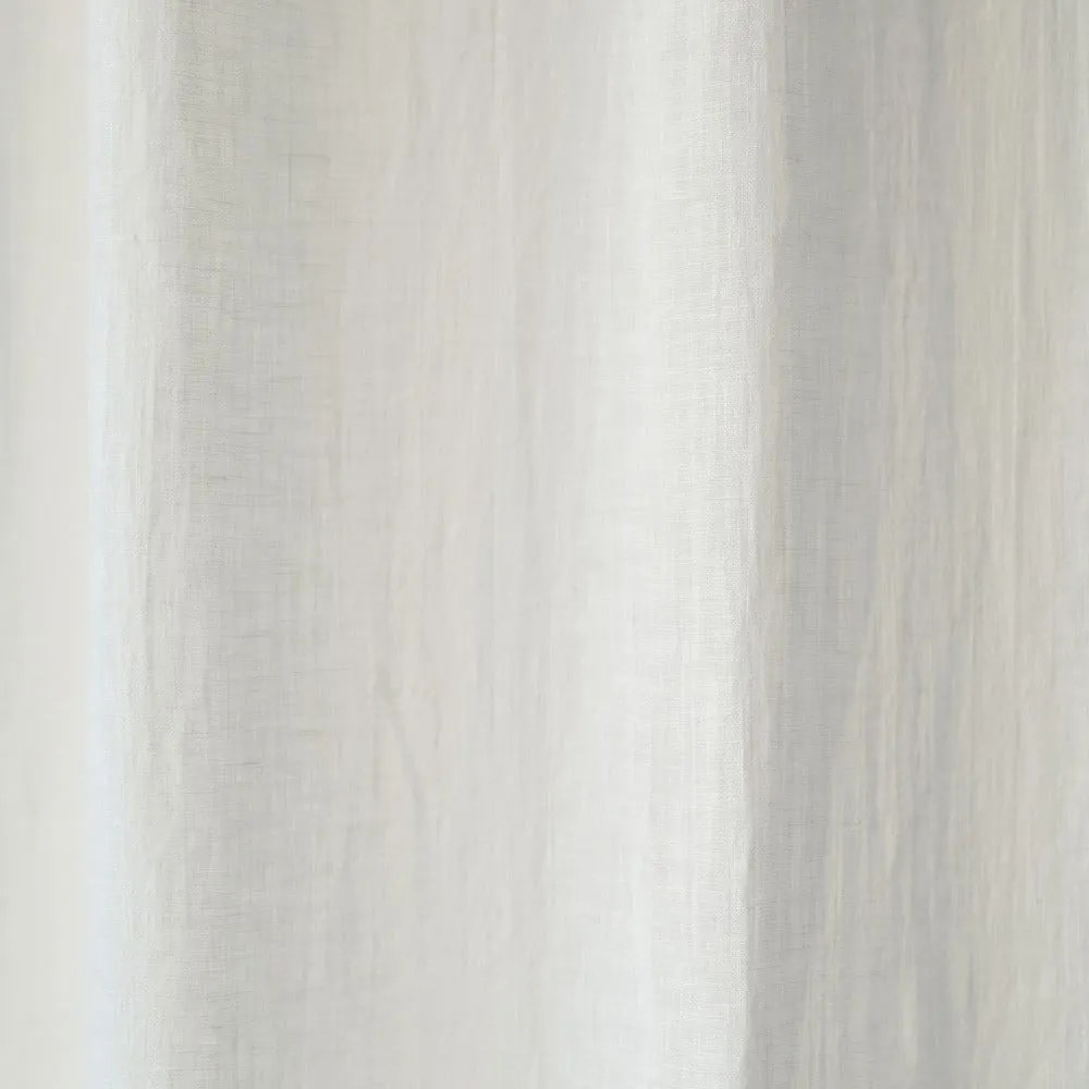 Бяла ленена олекотена завеса с тунел Daytime, 250 x 130 cm - Linen Tales