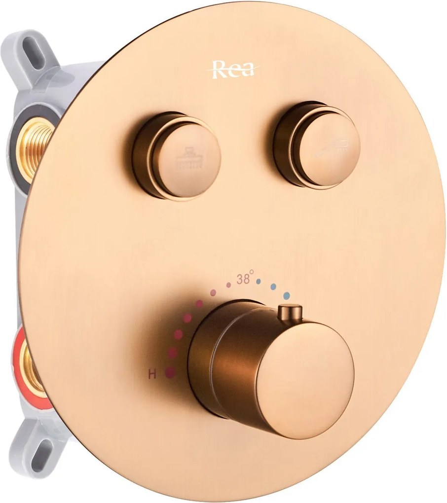 ДУШ СИСТЕМА за вграден монтаж Rea LUNGO COPPER BRUSH BOX
