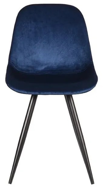 Тъмносини кадифени столове за хранене в комплект от 2 броя Capri - LABEL51