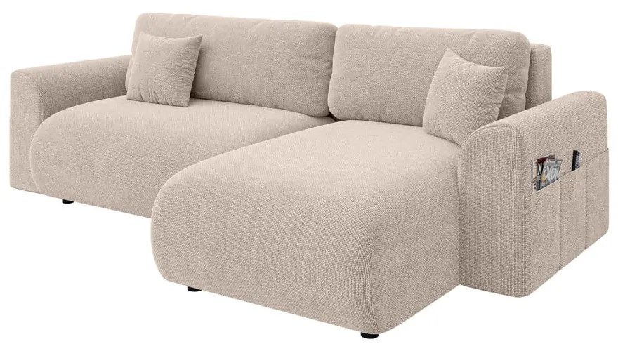 Бежов разтегателен ъглов диван (променлив) Lorine – Ropez