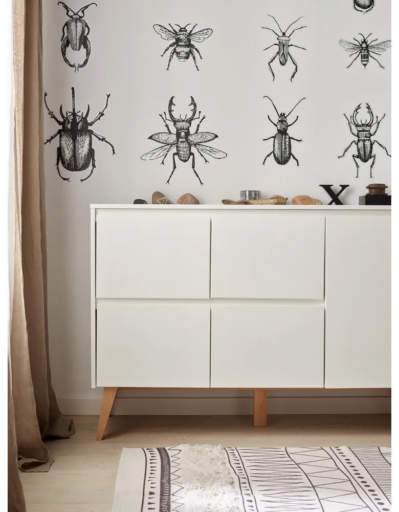 Бял детски скрин , 148 x 92 cm Swing - Pinio