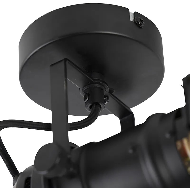 Индустриален студиен прожектор черен GU10 с клапи - Movie