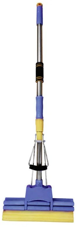 ПОДОЧИСТАЧКА SAPIR SP-1120-HE1 1.28м./гъба-27.5см./0.4мм. телескоп. мет. дръжка, Синьо/жълто