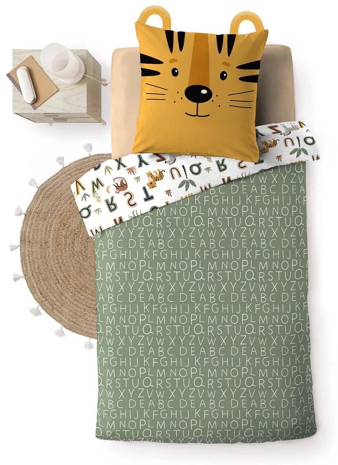 Единично памучно детско спално бельо 140x200 cm Tigry – douceur d'intérieur