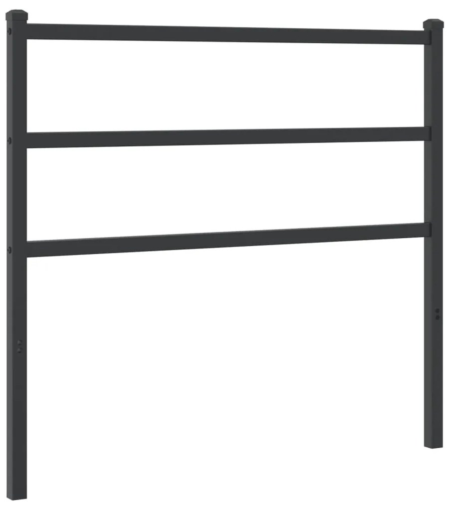355394 vidaXL Метална резервна табла за легло, черна, 100 см