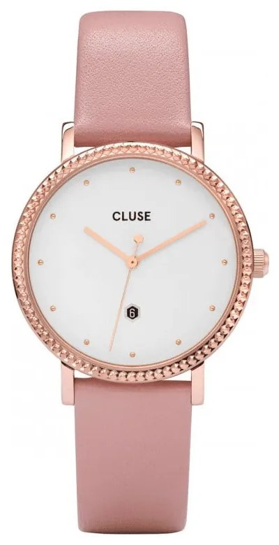 Дамски часовник с розова кожена каишка Le Couronnement - Cluse
