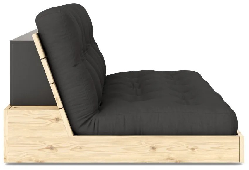 Тъмносив разтегателен диван 196 cm Base – Karup Design