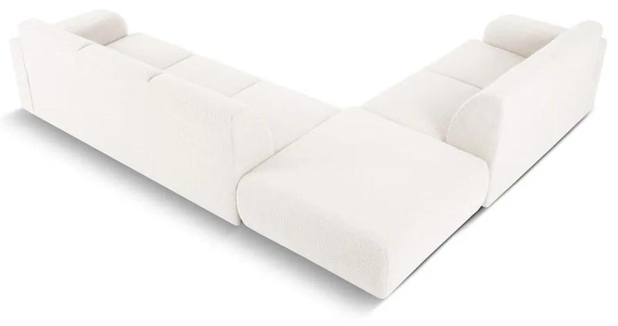 Бял ъглов диван от плат букле (ляв ъгъл) Molino - Micadoni Home