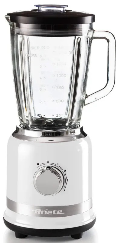 Блендер MODERNA 0585/01, 1000W, 4 ножа, 1.5 л, 4 скорости+пулс, Стъклена кана, Бял