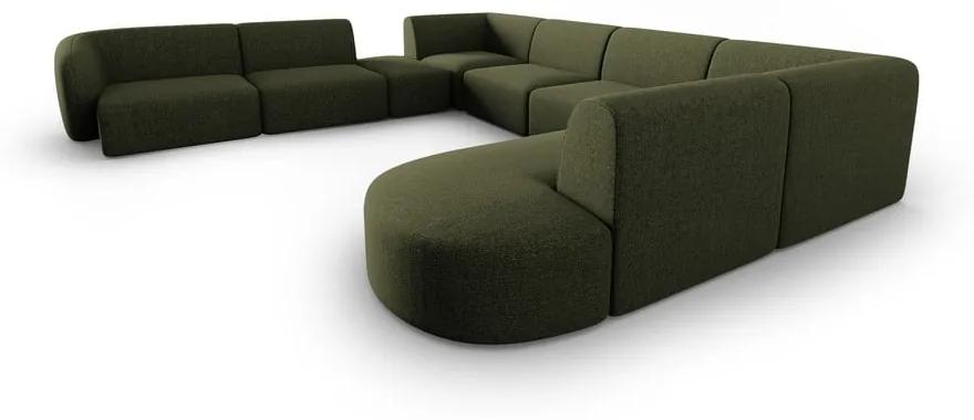Зелен ъгъл U-образен диван, ляв ъгъл Shane - Micadoni Home