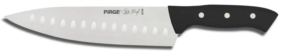 Pirge - Нож сантоку от неръждаема стомана (с червена / черена дръжка) 21см (36165)-PROFI