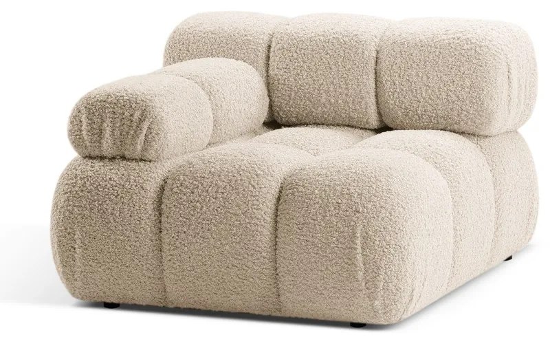 Бежов модул за диван от букле (ляв ъгъл) Bellis – Micadoni Home