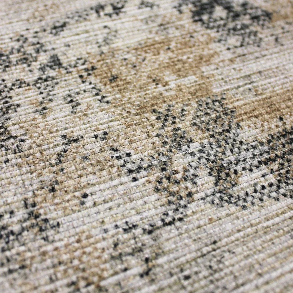 Сиво-бежов килим подходящ за пране 190x290 cm Lila Abstract – Flair Rugs