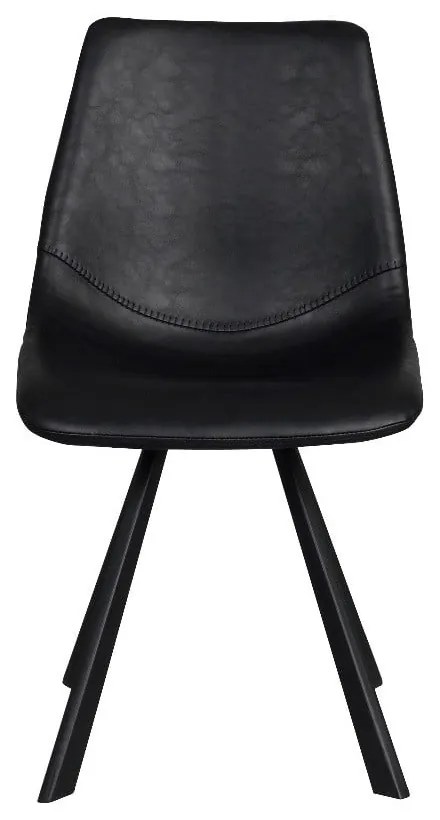 Черен трапезен стол с черни крака Alpha - Rowico