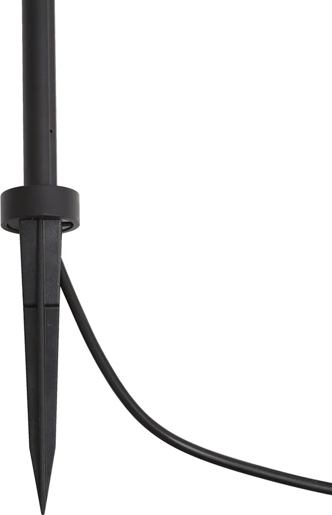Модерен градински прожектор 12V черен 10 см вкл. LED IP65 - Voltaire Lino
