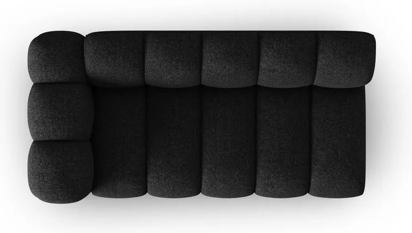 Черно-антрацитен модулен диван (ляв ъгъл) Lupine – Micadoni Home