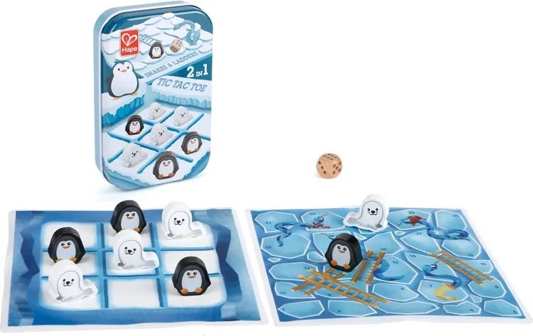 Hape - Занимателна игра 2в1 - Морски шах и Змий и стълби H0478