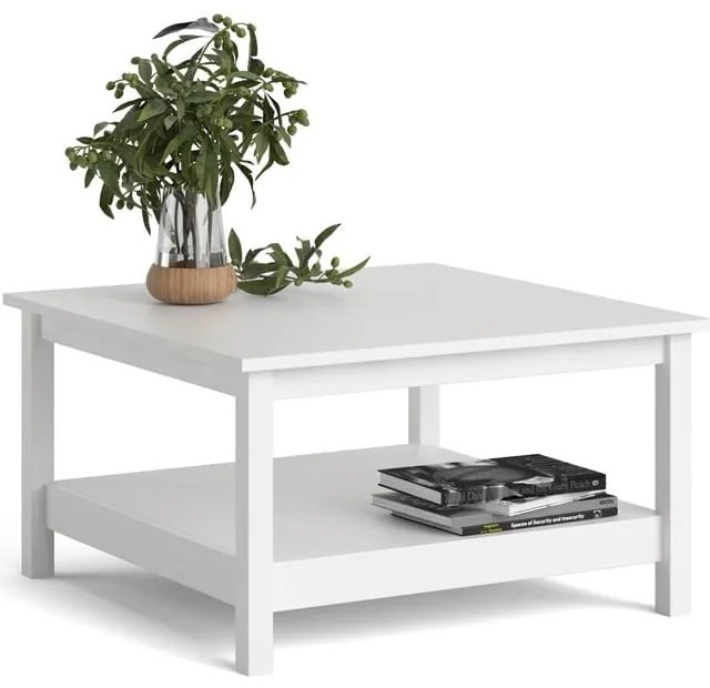 Бяла масичка за кафе 81x81 cm Madrid - Tvilum