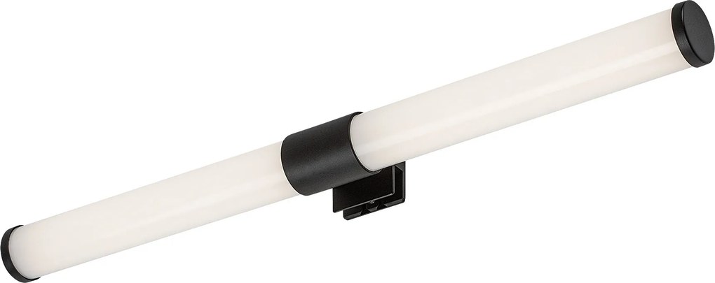 Rabalux Zain, аплик за баня, черна пластмасова лампа, 6W, с абажур: 590, без абажур: 650, 4000, Д40см, В3см, разстояние от