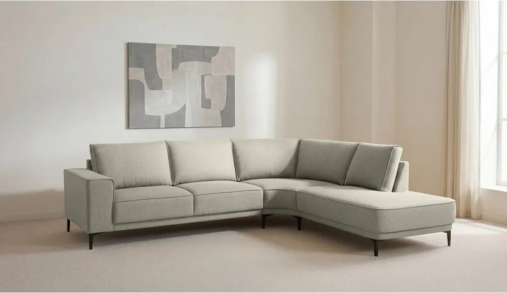 Светлосив ъглов диван (десен ъгъл) Copenhagen – Scandic