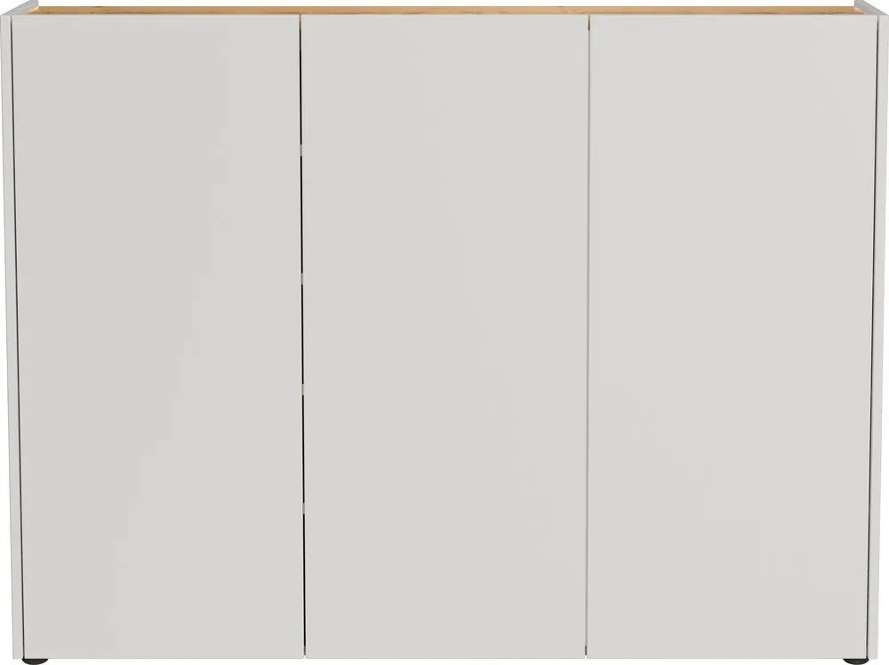 Кремаво шкафче с дъбов декор 138x105x25 cm Libbiano – Germania