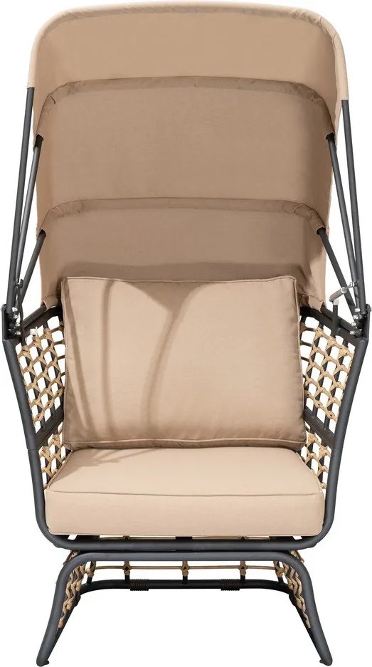 Бежово метално градинско кресло Paros – Garden Pleasure