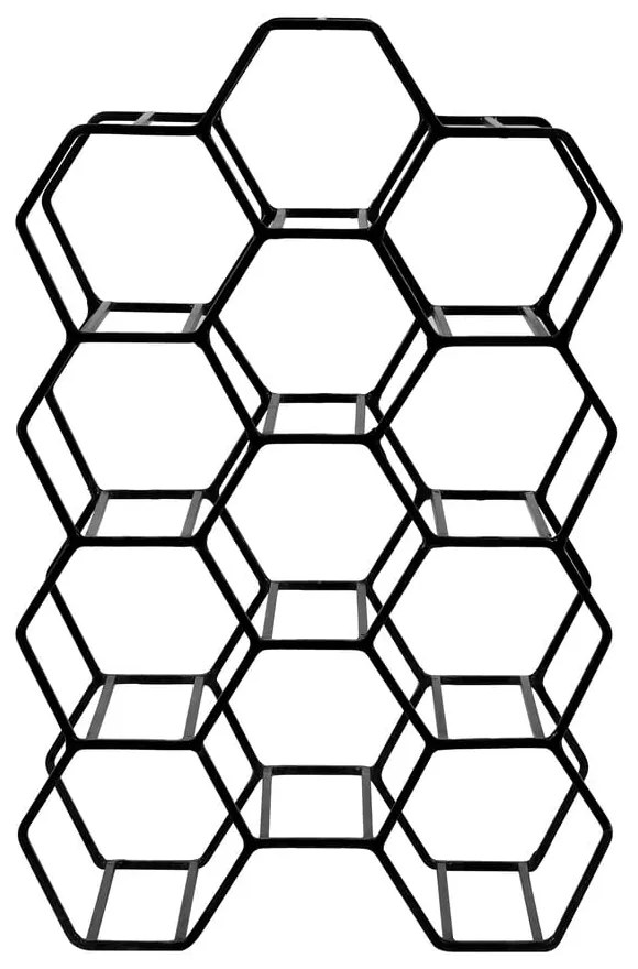 Черна метална стойка за вино за 12 бутилки Salbris - Light &amp; Living