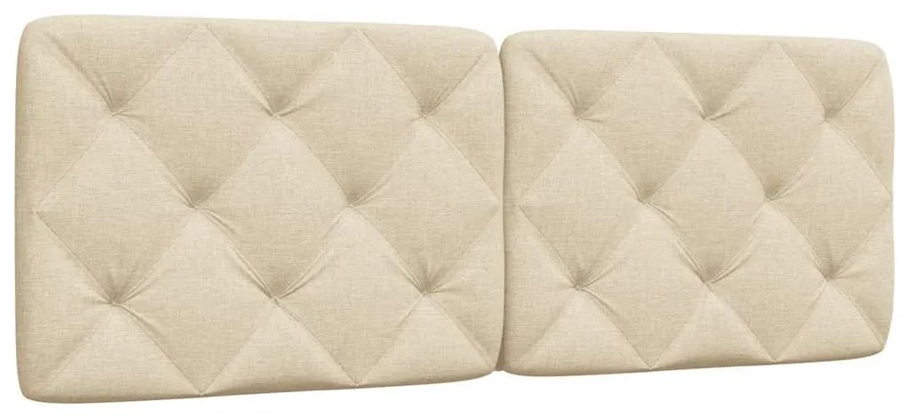 4019217 vidaXL Мека табла за легло, кремава, 120 см, плат