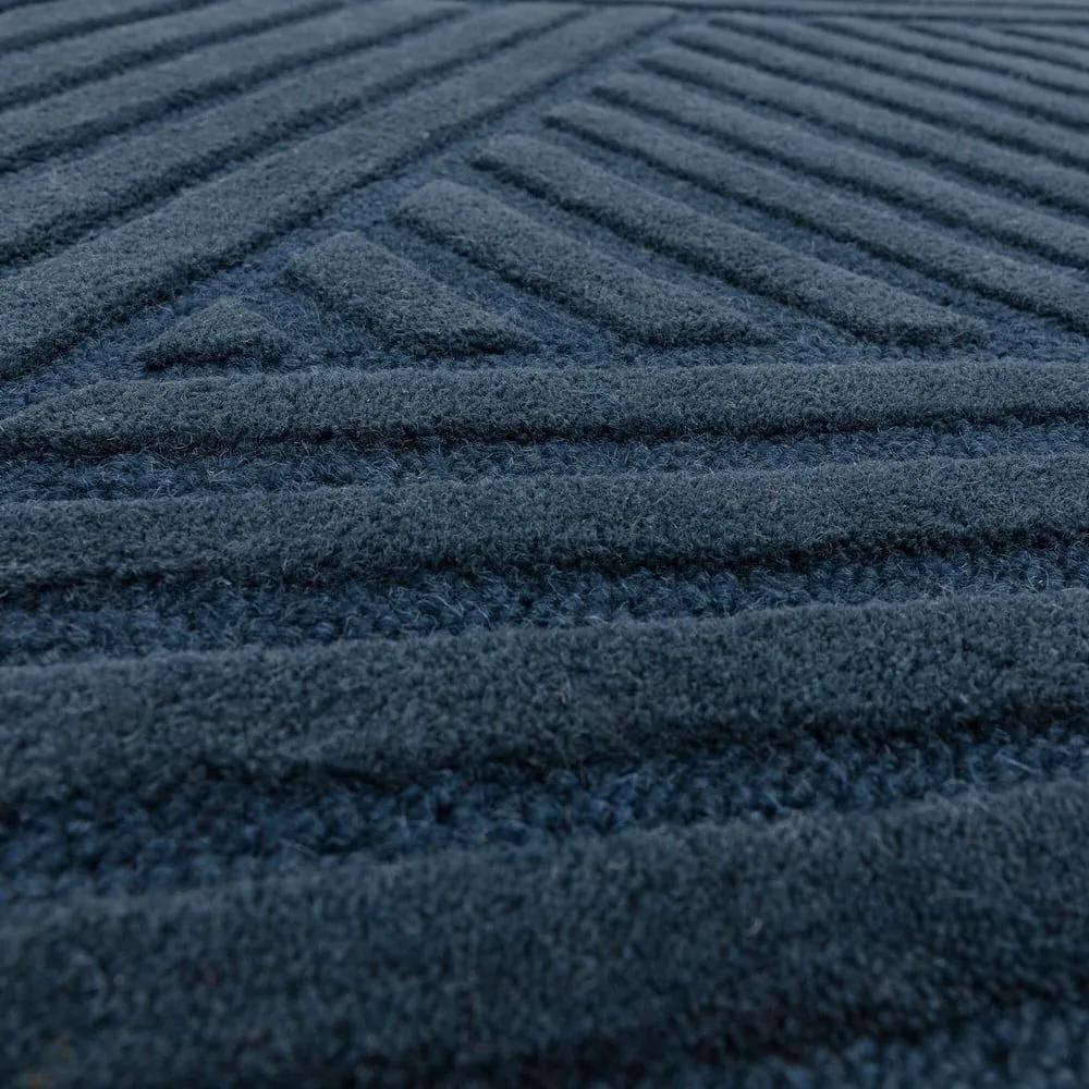 Тъмносин вълнен килим 200x290 cm Hague - Asiatic Carpets