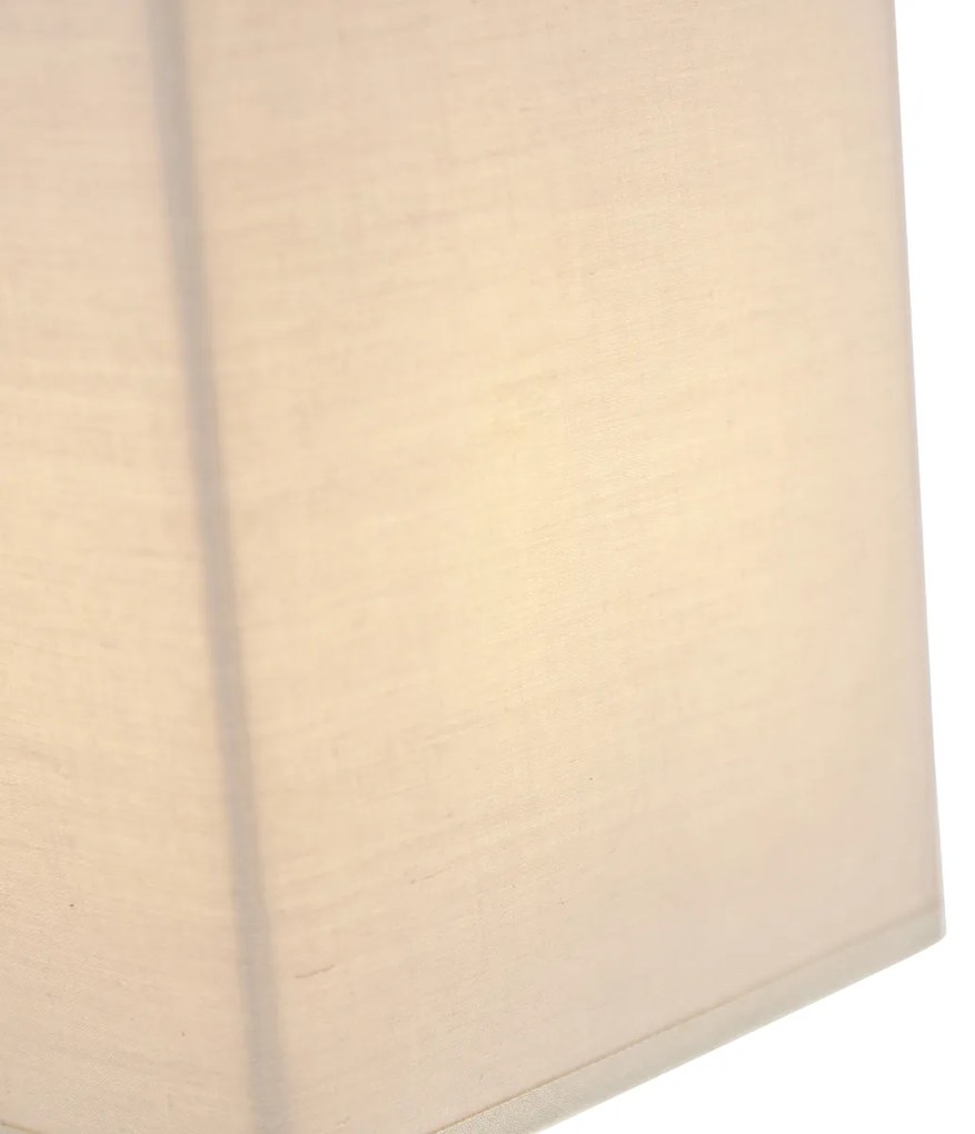 Селска стенна лампа бежова с текстилен абажур - Vete