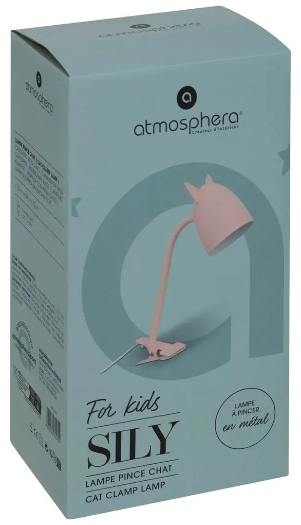 Детска нощна лампа със захващане atmosphera Silly, Розов, 43 cm