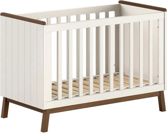 Бежово детско креватче 60x120 cm от масивен бор с регулируема височина Sezane – Vipack