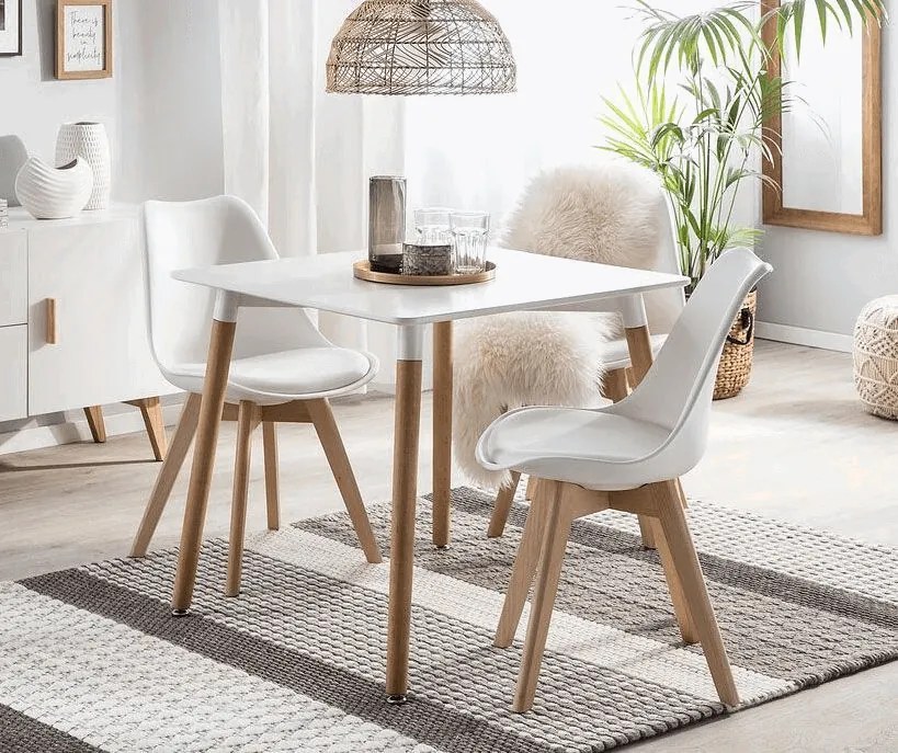 Кухненски стол Fiona-Бял