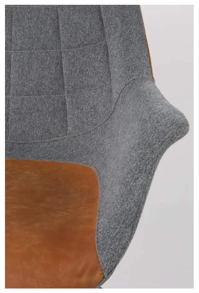 Сив офис стол с кафяви детайли Doulton - Zuiver