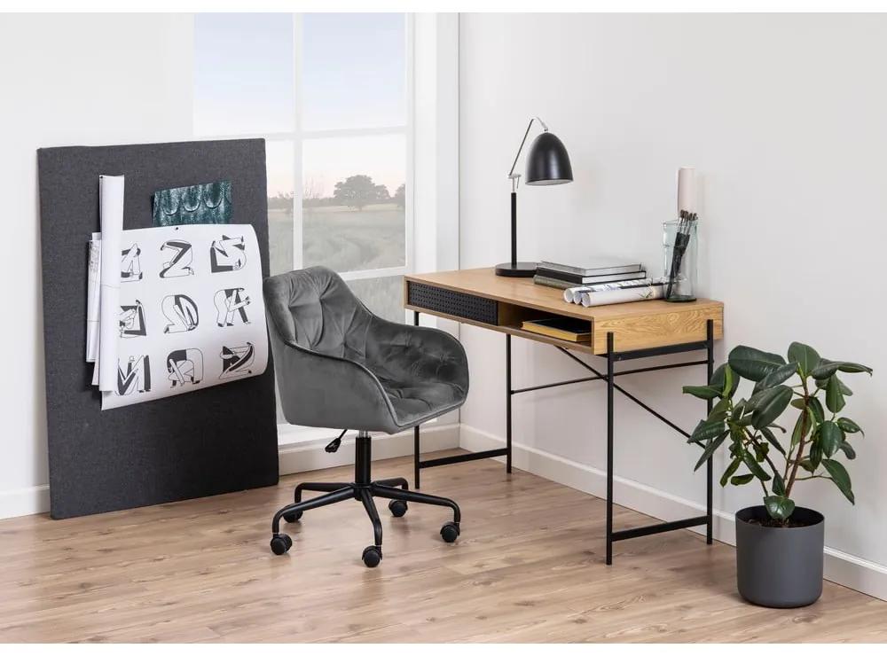 Сив офис стол с кадифена повърхност Brooke - Actona