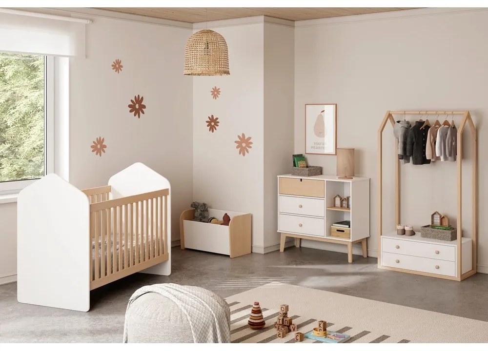 Бял отворен гардероб за деца 80x170 cm Esteban - Marckeric