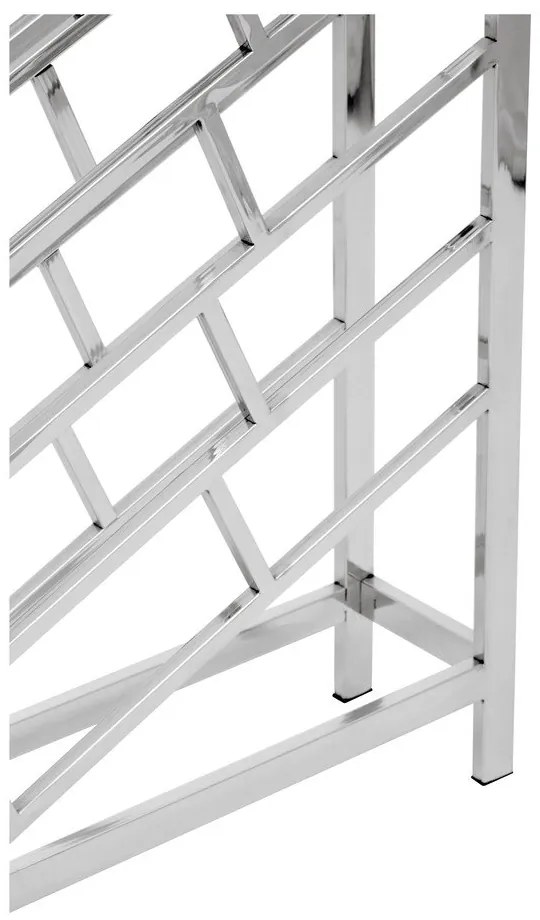 Метална стойка за вино в лъскаво сребро за 24 бутилки Barolo - Premier Housewares