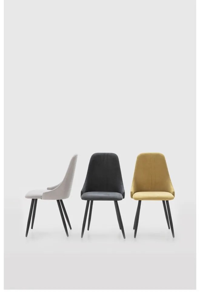 Тъмносиви трапезни столове в комплект от 4 броя Mani - Marckeric