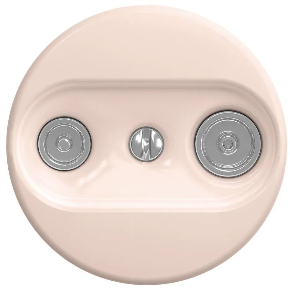 Kliklap - ретро абонатна розетка TV+R (с възможност за продължаване) без рамка старо-розова