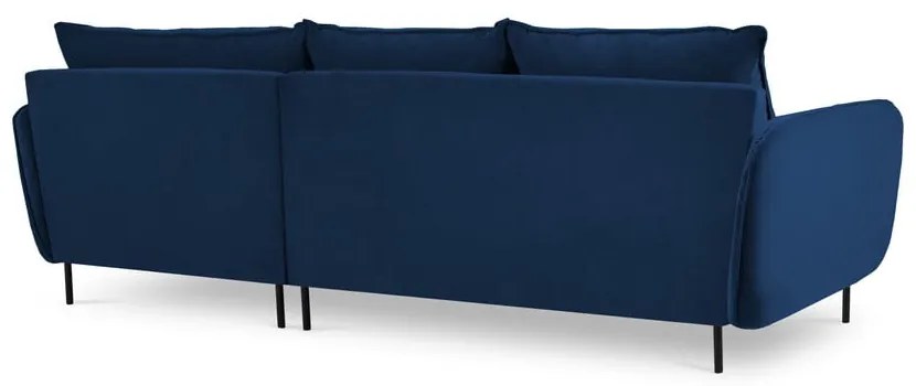 Ъглов диван от синьо кадифе (десен ъгъл) Vienna - Cosmopolitan Design